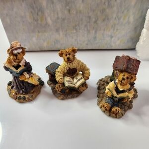 Boyds Bears Wilson, Agatha, Norman From Bearly A. School - Box Included